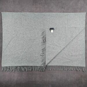 Pendleton Merino Wool Blanket Throw Gray Made in USA 54x76 Home Collection